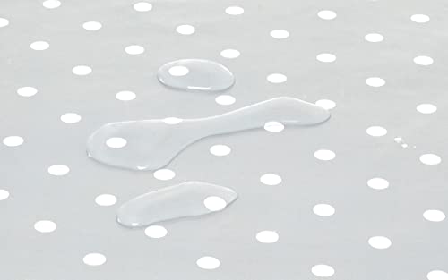 Wachstuch Tischdecke Wachstuchtischdecke Abwaschbar Eckig 140 x 240 cm Kleine Tupfen Hellgrau