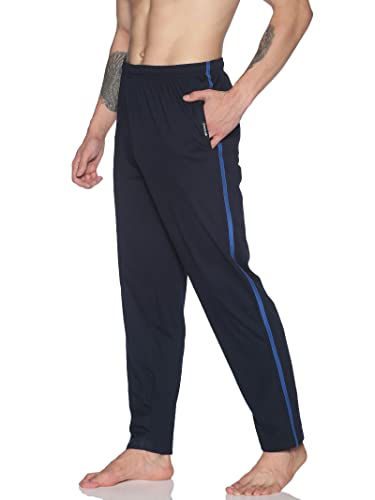 Image of Dollar Cotton Rich Fabric Solid Men's Track Pant | Contrast net Folding | One Side Zipper Pocket with Label Branding | Self Waistband with Drawcord | Wide Array of Attractive Colours