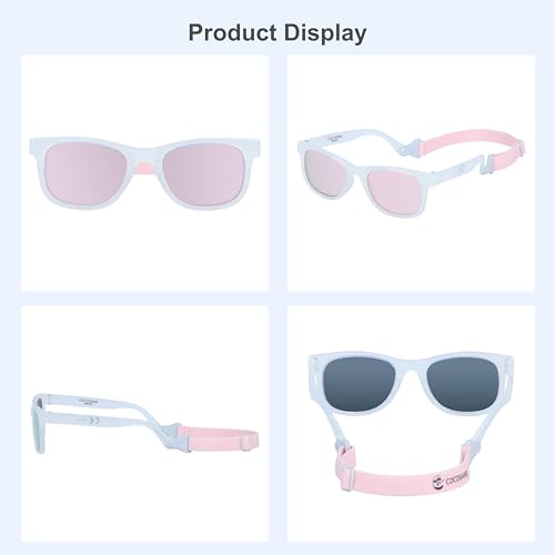 Image of COCOSAND Flexible Polarized Baby Sunglasses with Strap