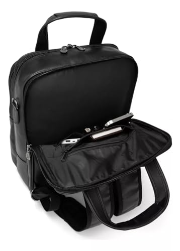 Bolsa Notebook Executiva Preta Pasta Mochila Elegante Couro