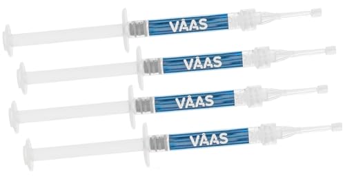Teeth Whitening Gel for Trays, 4 Take Home Syringes, 35% Carbamide Peroxide, with Potassium-Nitrate, Trays Not Included, USA Made, Teeth Whitening Kit by Everest VAAS