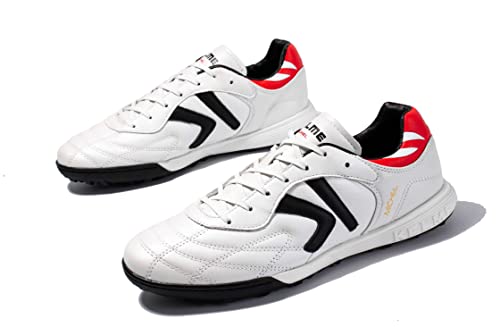 Kelme Turf Soccer Cleats For Mens Outdoor And Indoor Junior And Adult Sizes - Calfskin Leather Turf Soccer Shoes Men - Tf (White, Us_Footwear_Size_System, Adult, Men, Numeric, Medium, Numeric_10_Point_5) #TOP5