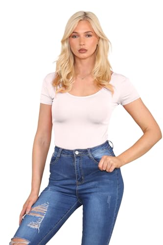 Bodysuit t-shirt stretch col rond lissant pour silhouette impeccable