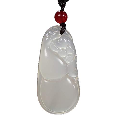 Collier en agate blanche naturelle avec pendentif élégant pour femme