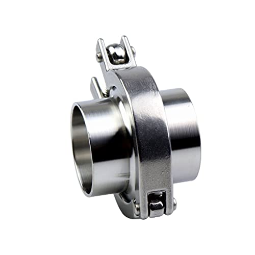 Raccordo a saldare in acciaio inossidabile, Set di morsetti a tre vie in acciaio inossidabile 304 con ghiera e guarnizione, diverse misure, 3 pezzi(76mm x Ferrule 91)