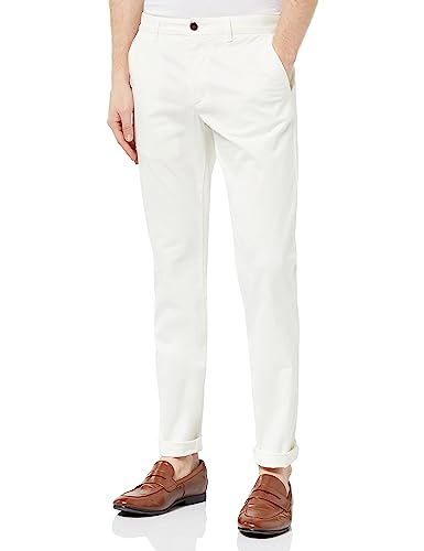 Tommy Hilfiger Herren Hose Denton Chino Premium Chino, Weiß (White), 32W /...