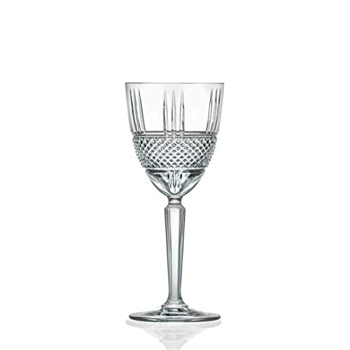 BRANDANI - Diamond Crystal Glass Liquorino Set 6 Pezzi Vetro