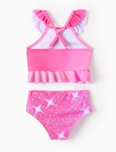 Image of Disney Elsa Princess Toddler Girls Two Piece Tankini Top and Bow Tie Bikini Bottom Beach Swimsuit Set