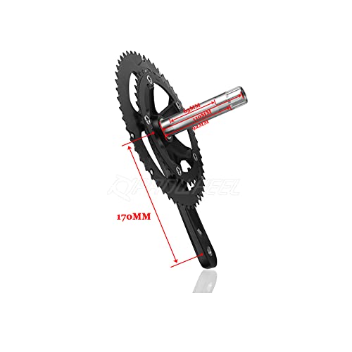 Bibike 10/11 Speed Road Bike Crankset 170Mm 130 Bcd Crank Arm Set 53-39T Chainring With Original Bottom Bracket Compatible With Shimano Sram #TOP2