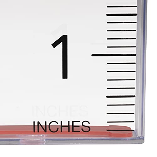 AcuRite Waterfall Rain Gauge with 5-inch Rainfall Capacity (00858W), Clear