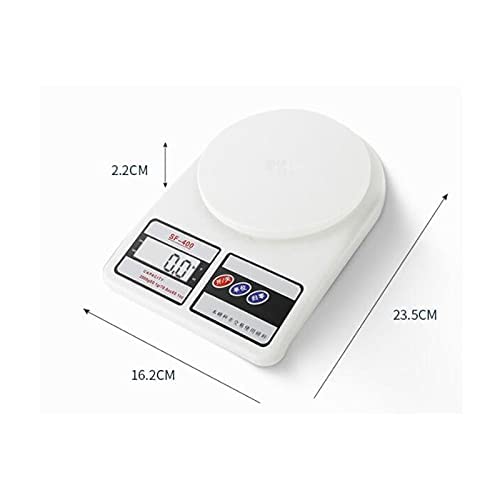 Balance de cuisine numérique pour aliments, mesure multifonction en grammes et onces, taille : 23,5 cm x 16,2 cm, 1 balance