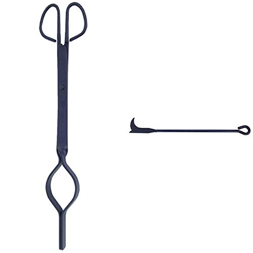 IMEX EL ZORRO 70340 Tenaza lumbre con arco (40 cm) + Atizador lumbre con Mango Normal (45 cm), 70501