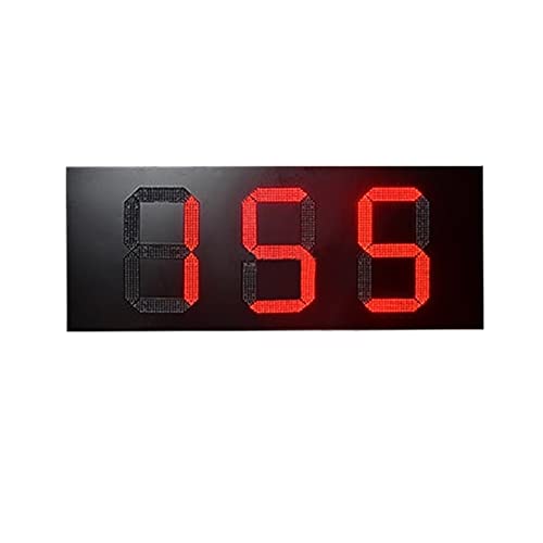Cronómetro portátil para gimnasio, panel LED impermeable de 12 pulgadas, formato 8.88, color blanco, señal digital para precios de gasolina al aire libre (cuenta regresiva de 3 dígitos) miniatura 1