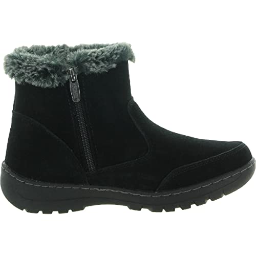 Khombu Womens Iris Leather Cold Weather Winter & Snow Boots Black 8 Medium (B,M) #TOP1