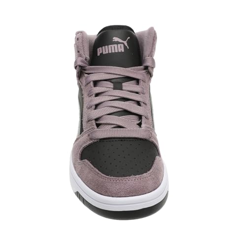 PUMA Women's Rebound Layup Mid Shoes Sneaker, Black-Plum Jam AH25, 7