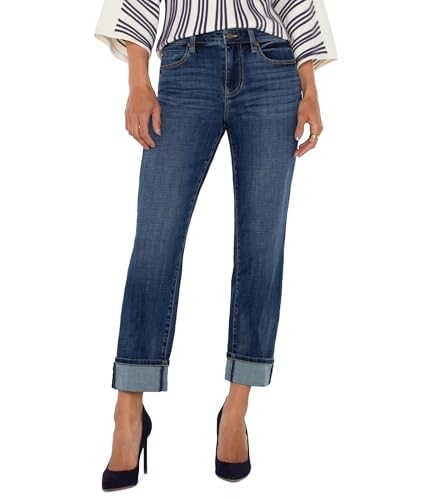 Liverpool Women's Marley Girlfriend Cuffed Mid-Rise Vintage Denim