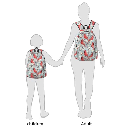 17 Inch Backpack Cardinals And Blooming Cherry Cute Red Panda Laptop Backpack Shoulder Bag School Bookbag Casual Daypack3