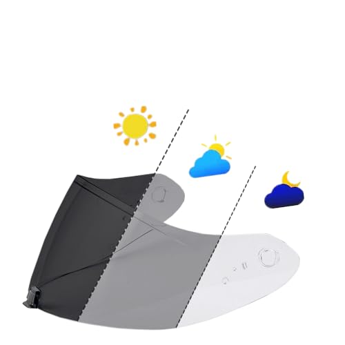 ANSUNDA R420/R330 Helmet Visor Replacement,Tinted Motorcycle Helmet Face Shield Windshield lens for R420/R330 Helmet (Photochromic Clear)