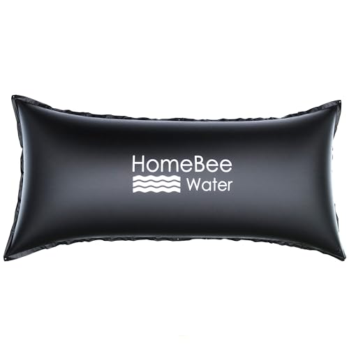 HomeBee® Zimowa poduszka basenowa XXL (2 x 4 metry) – poduszka zimowa do przykrycia basenu – odporna na warunki zimowe – poduszka na basen, poduszka powietrzna, poduszka na zimę