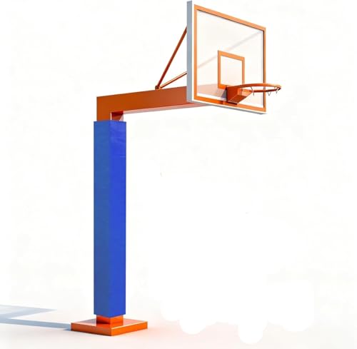 Coussinet de poteau de basket-ball bleu protection de garage