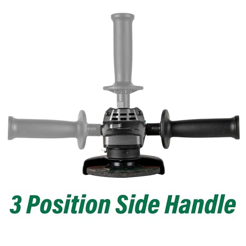 Metabo HPT Angle Grinder | 4-1/2-Inch | 12 Amp | AC Brushless Motor | Variable Speed | 3-Position Side Handle | G12VE2