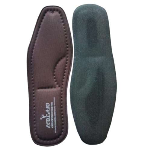 Image of Memory Foam Shoe Insoles Comfortable Insoles Supports Heel & Arch Absorbs Foot Sweat & Moisture Ultra Soft Cushioned Lightweight Durable Washable Pads for Men FORMAL SHOES INSOLE Black (1 Pair)