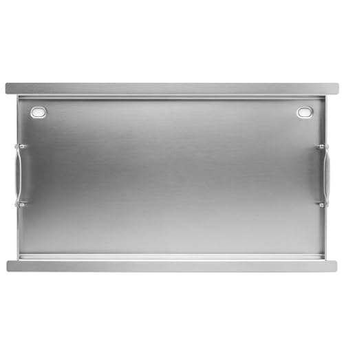 Full Size Griddle Insert - Compatible with Napoleon Prestige/Prestige Pro/Built In 700 Series/Rogue 525 Heavy-Duty Flat Top Griddle with Integrated Grease Traps Stainless Steel BBQ Grill Accessory