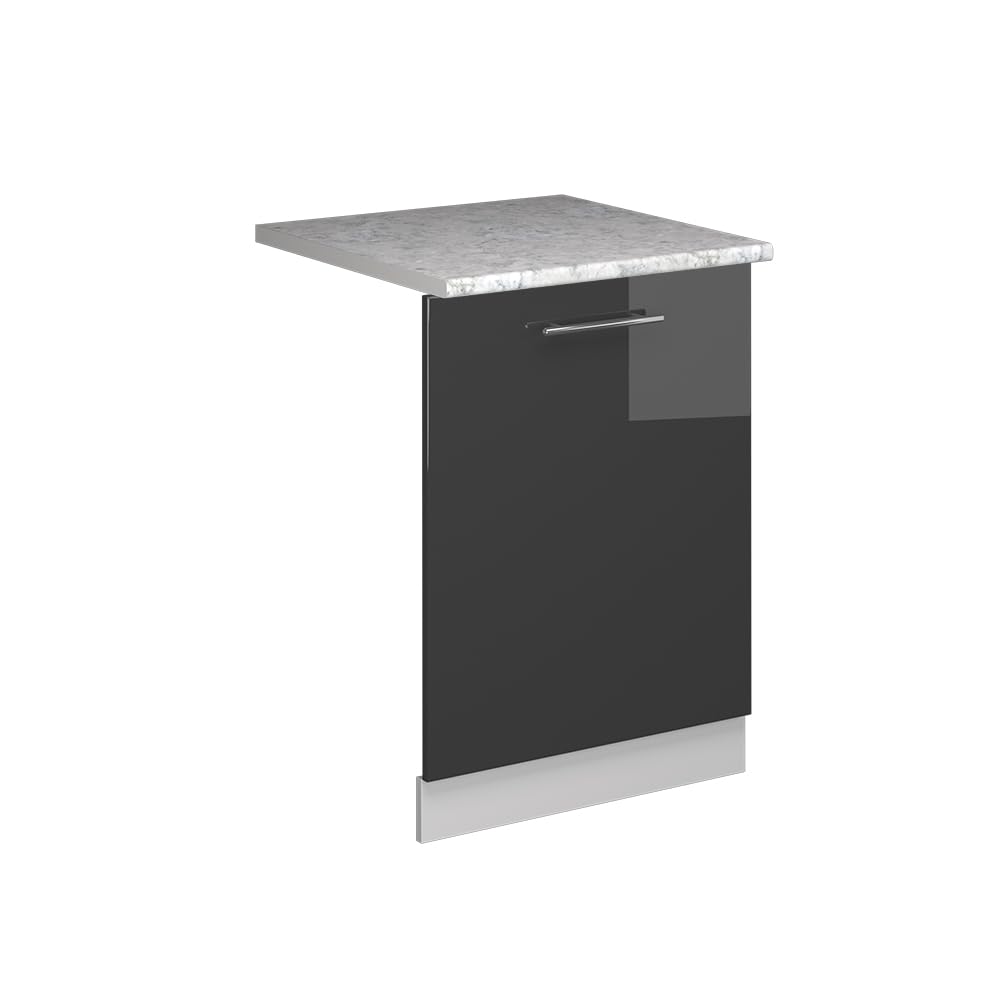 Vicco Panel przedni zmywarki "Fame-Line", Antracyt wysoki połysk, 60 cm | BP Marmur, à combiner avec d'autres modules de la série Fame-Line