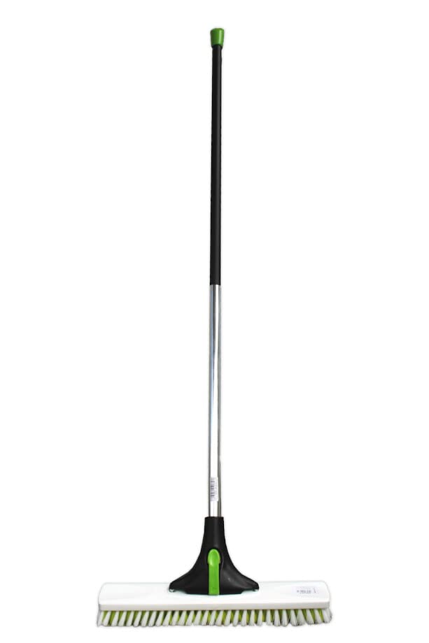 Beconnect - Estropajo de plástico con cerdas en X con mango (2 unidades, 40 cm)
