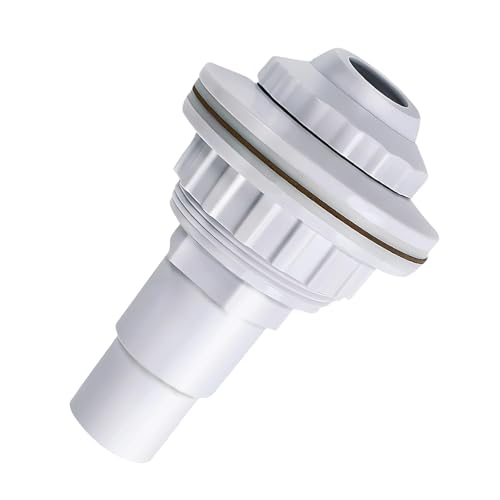 EVBOTGEE Buse D Entrée Piscine Réglable avec Tête Orientable pour Piscine Paroi Acier Buse de Refoulement avec Raccord Tuyau 32mm et 38mm pour Circulation D...