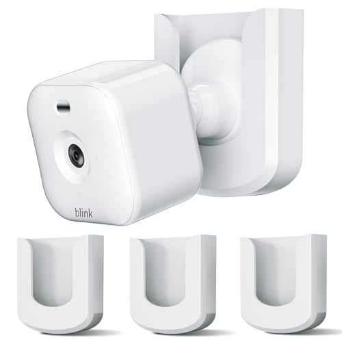 No Drill No Screw Blink Mini Camera Mount Strong Adhesive Camera Wall Mount for Blink Mini/Mini 2 /Mini 2K+/Blink Outdoor 4 Camera Easy to Install Blink Indoor Mount White (3Pack)