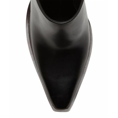 FOWT Women Pointed Toe Slip On Mules Stacked Block High Heel Sandal Comfortable Daily Party Nightclub Proms Shoes Size 4-16 US4