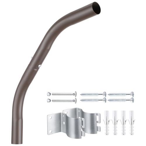 LEONLITE Mounting Arm for LED Barn Light, Area Light Extension Mounting Pole Outdoor, Iron Housing, Anti-Rust, Brown