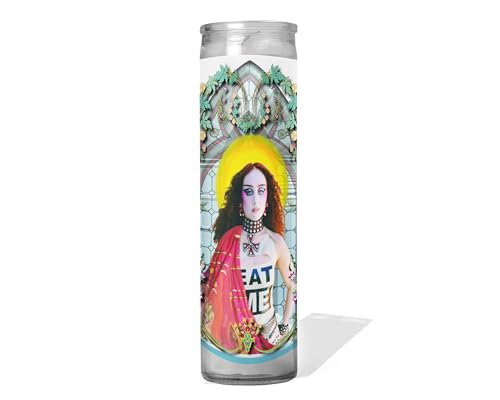 Saint Chappell Roan - Celebrity Prayer Candle : Unscented | 8 inch Glass Prayer Votive - Handmade in USA | Funny Gift Idea