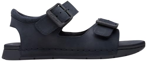 Clarks Baha Beach K, Sandalia Niños, Verde (Navy), 33 EU
