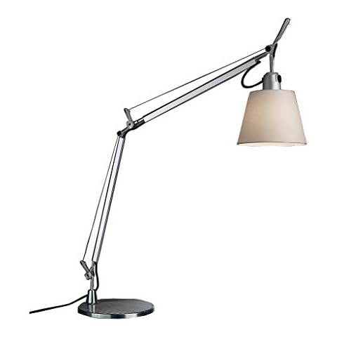Artemide Tolomeo 75W E26 Parchment Shade Table Lamp with Base Cover