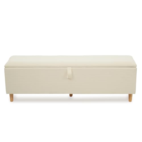 Banco de cama de terciopelo Bei de 145 cm ideal para decorar el dormitorio o el pasillo 6