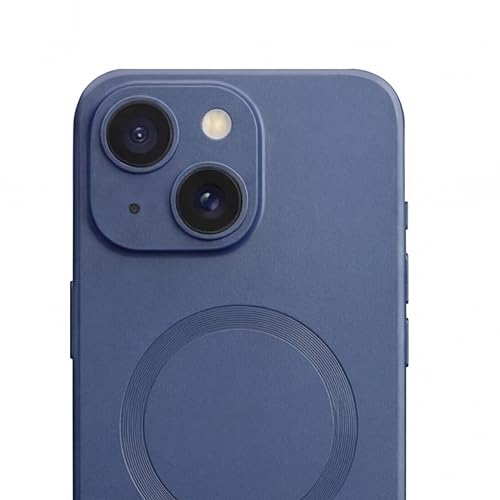 Image of amazon basics Premium Mag-Safe Case for iPhone 15 | Shockproof & Anti-Scratch Cover | Soft Silicone with Wireless Charging | Camera Lens Guard - Blue
