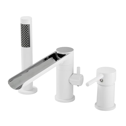 Robinet cascade noir anti-traces pour baignoire à poignée unique
