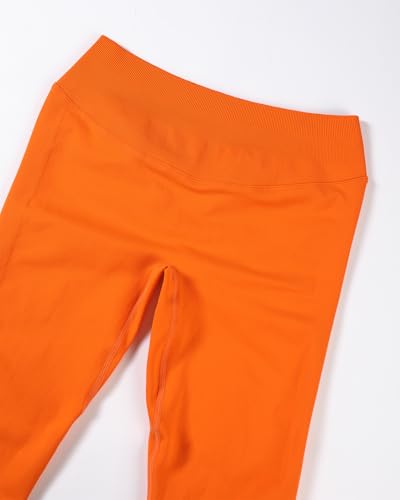 Image of AUROLA Influence Workout Leggings for Women, Seamless Compression Tummy Control Leggings Mid Rise Yoga Pants
