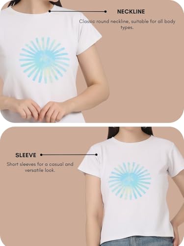 Image of GRECIILOOKS T Shirt for Women | Women T Shirt | T Shirt Women | Casual Loose Fit | Oversized T Shirt for Women | T-Shirt for Women