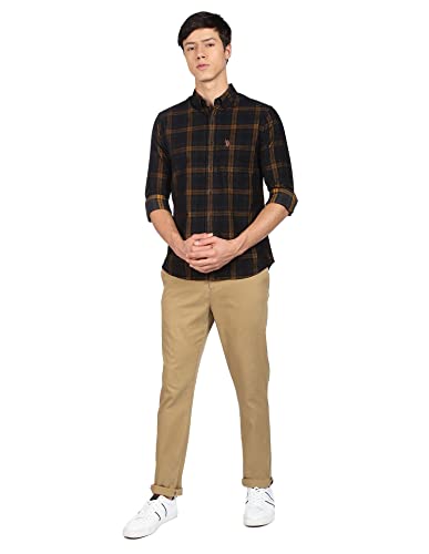 Image of U.S. POLO ASSN. Men Jogging Suit Checkered Tailored Fit Shirt