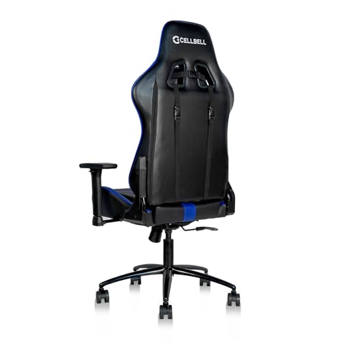 Image of CELLBELL Transformer Gaming Chair - Ergonomic High Back Racing Style Gamer Chair, 2D Adjustable Armrest, Tilt Mechanism, Leather Reclining Computer & Office Chair (Dark Blue) - 3-Year Brand Warranty
