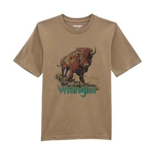 Wrangler Boys Short Sleeve Desert Taupe Tee