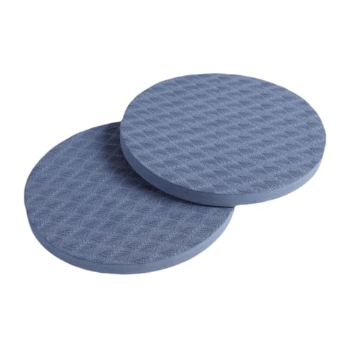 TPE製円形フィットネスパッド17cm 軽量ポータブル 非スリップ設計 (青)