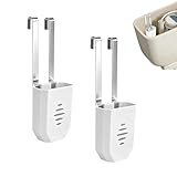 Set di 2 supporti per compresse per sciacquone, detergente per WC e cassetta di risciacquo, gancio regolabile e design senza oscillazioni, previene i residui disciolti in acqua, per WC