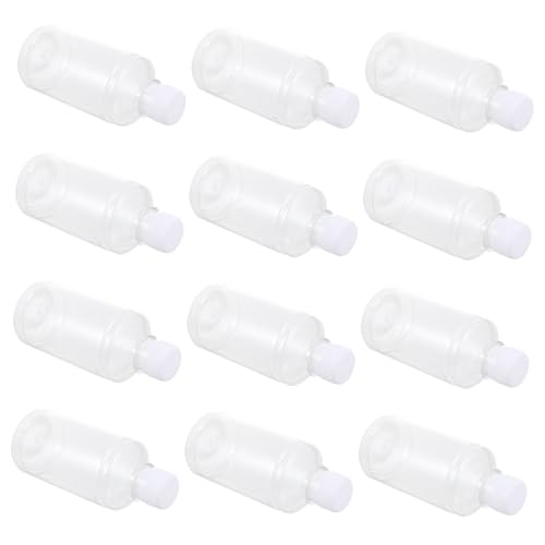 FUNOMOCYA 12Pcs Transparent Reagent Bottles for Lab Use Chemical Sample Containers for School Experiments and Safe Storage of Liquids