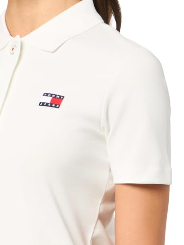 Image of Tommy Jeans Women's Casual Mini Polo Shirt Dress with Logo Detail