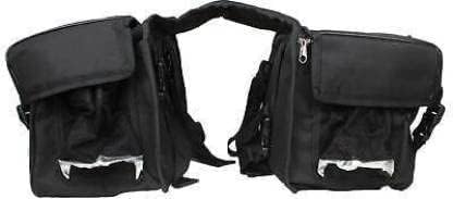 Pepstter Quality Bike Two Wheeler Hanging Saddlebag Black for Bullet Standard 500 EFI | Leather (Black)-image-3