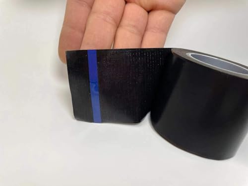 Image of 1Roll 10m Black /White PTFE Teflon Tape Nonstick Tape 500℉ High-Temp Fiberglass Adhesive Tape (Black, 1-inch x 33FT)